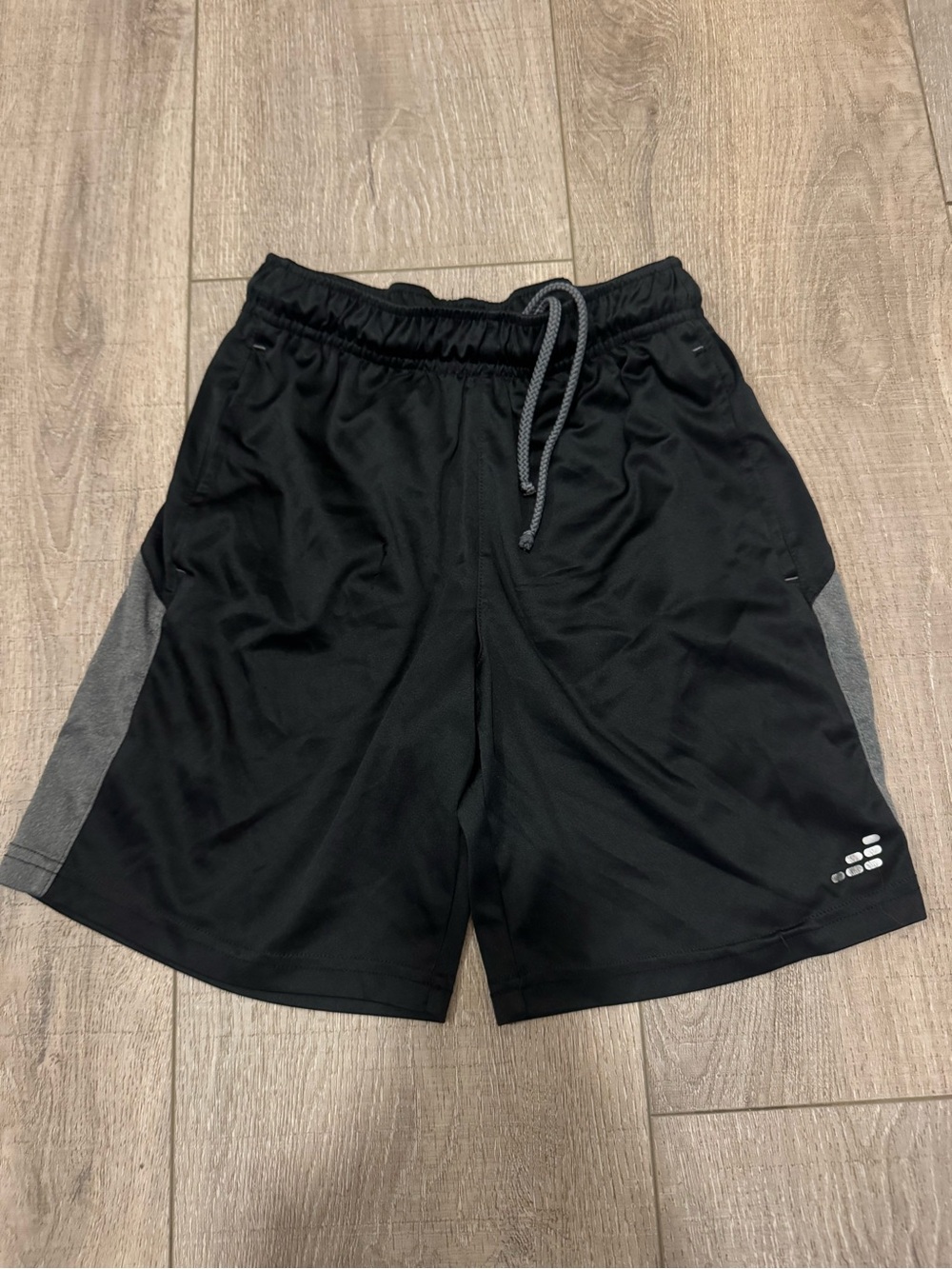bcg Black Athletic Shorts with Gray Side Panels